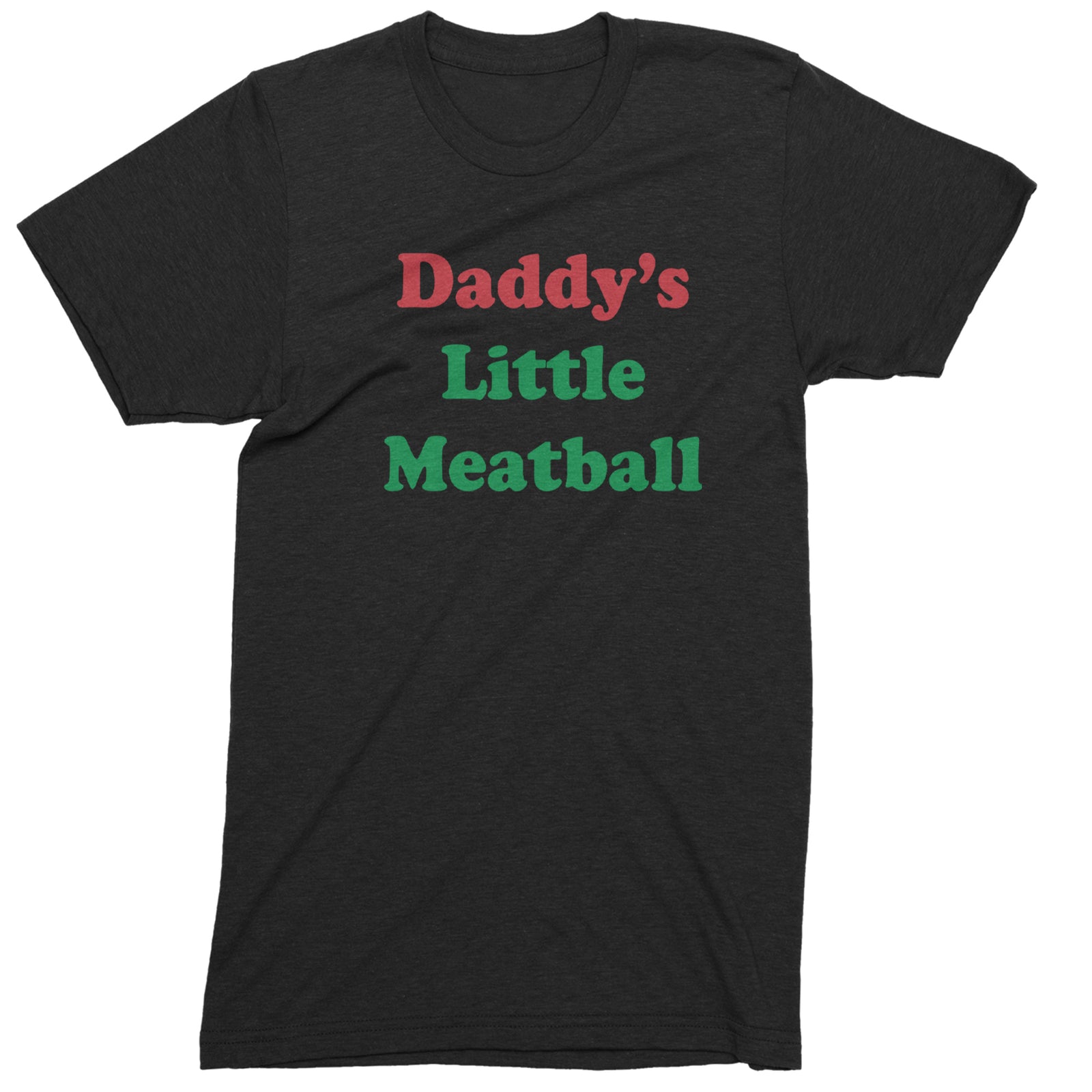 Daddy's Little Meatball Love Island Mens T-shirt Black