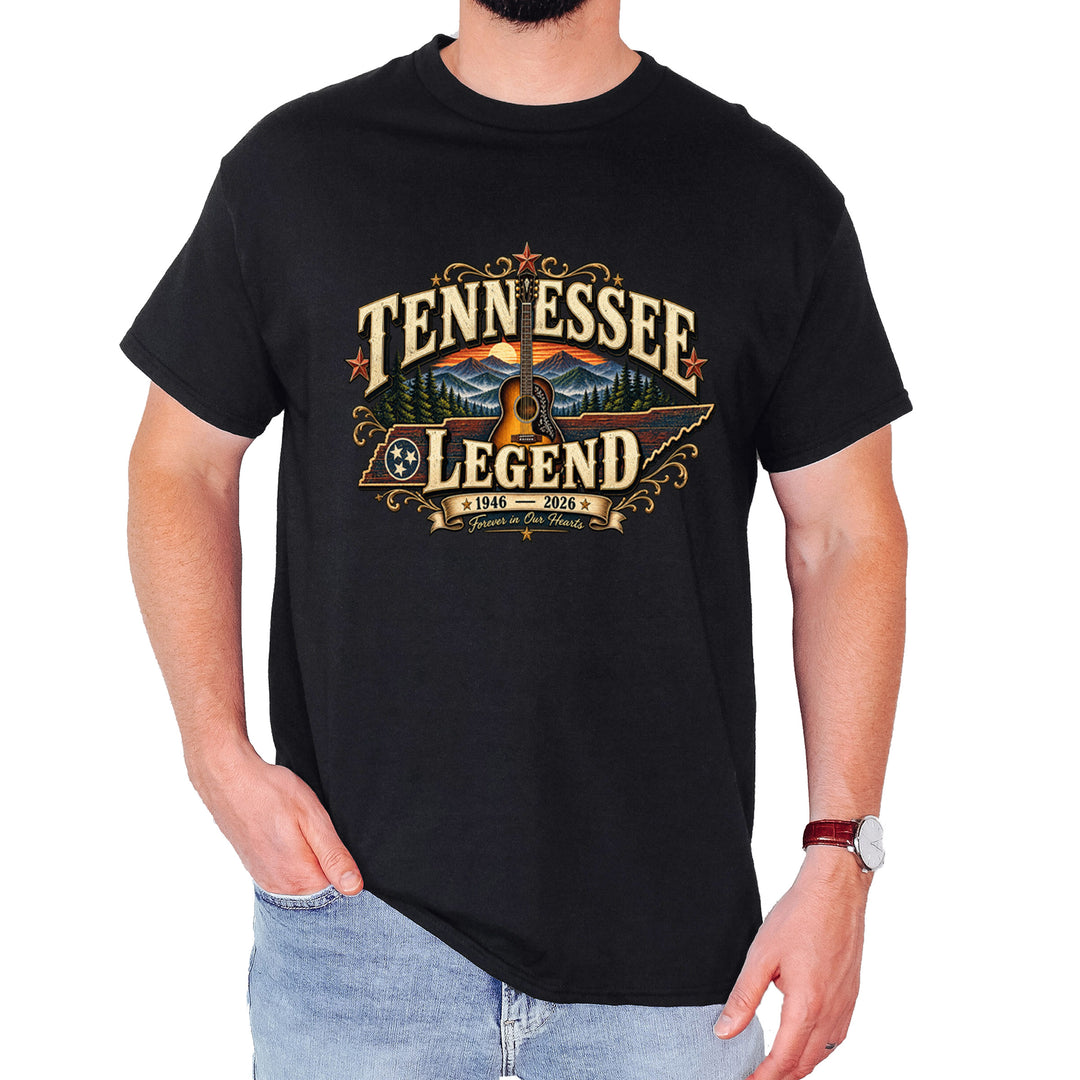 Tennessee Legend Country Music Dolly Mens T-shirt Black