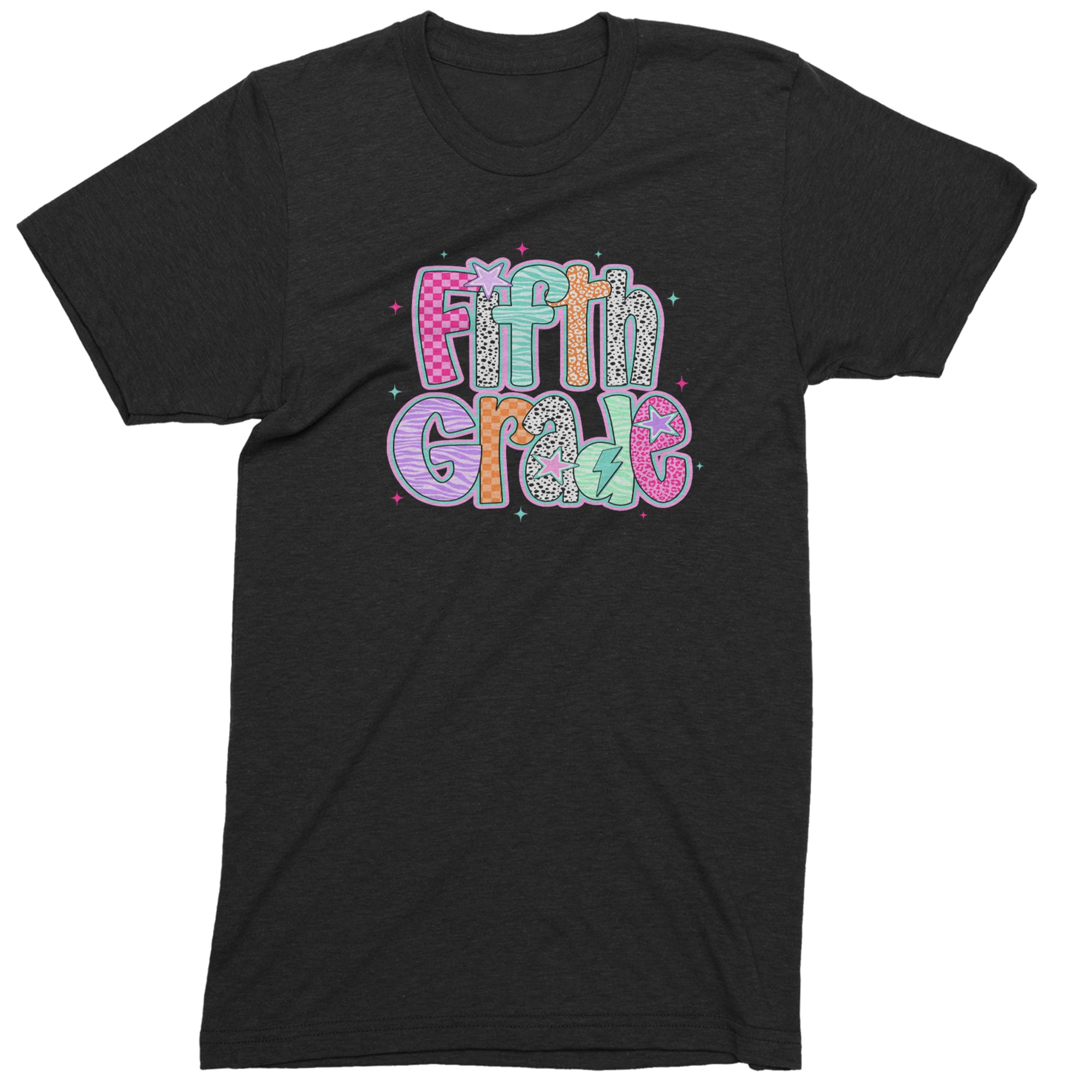 Fifth Grade Fly Colorful Back to School Men's T-shirt Black