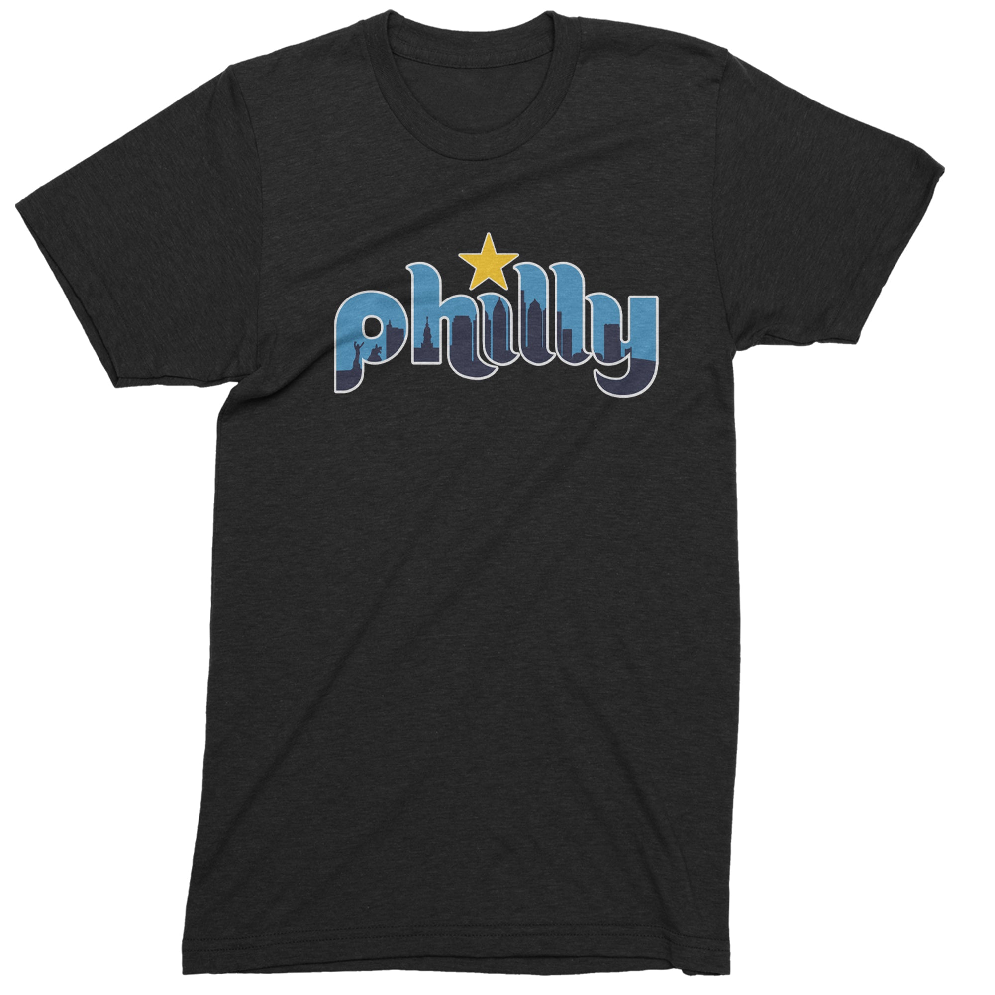 Skyline Philly Philadelphia Men's T-shirt Black