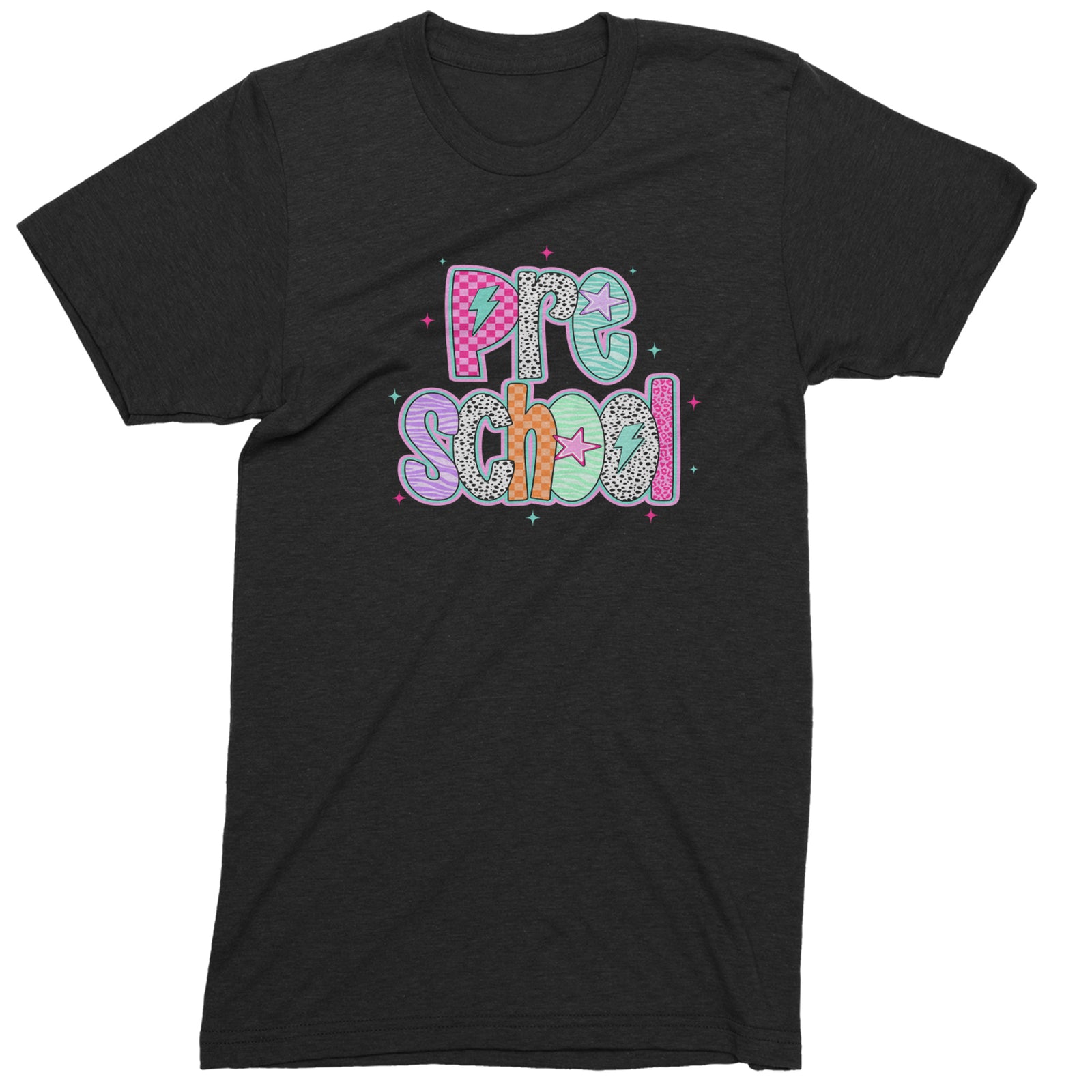 Preschool Power Colorful Back to School Men's T-shirt Black