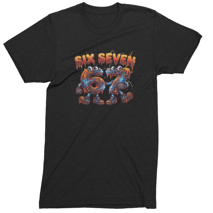 67 Lava Lightning Six Seven Meme Mens T-shirt