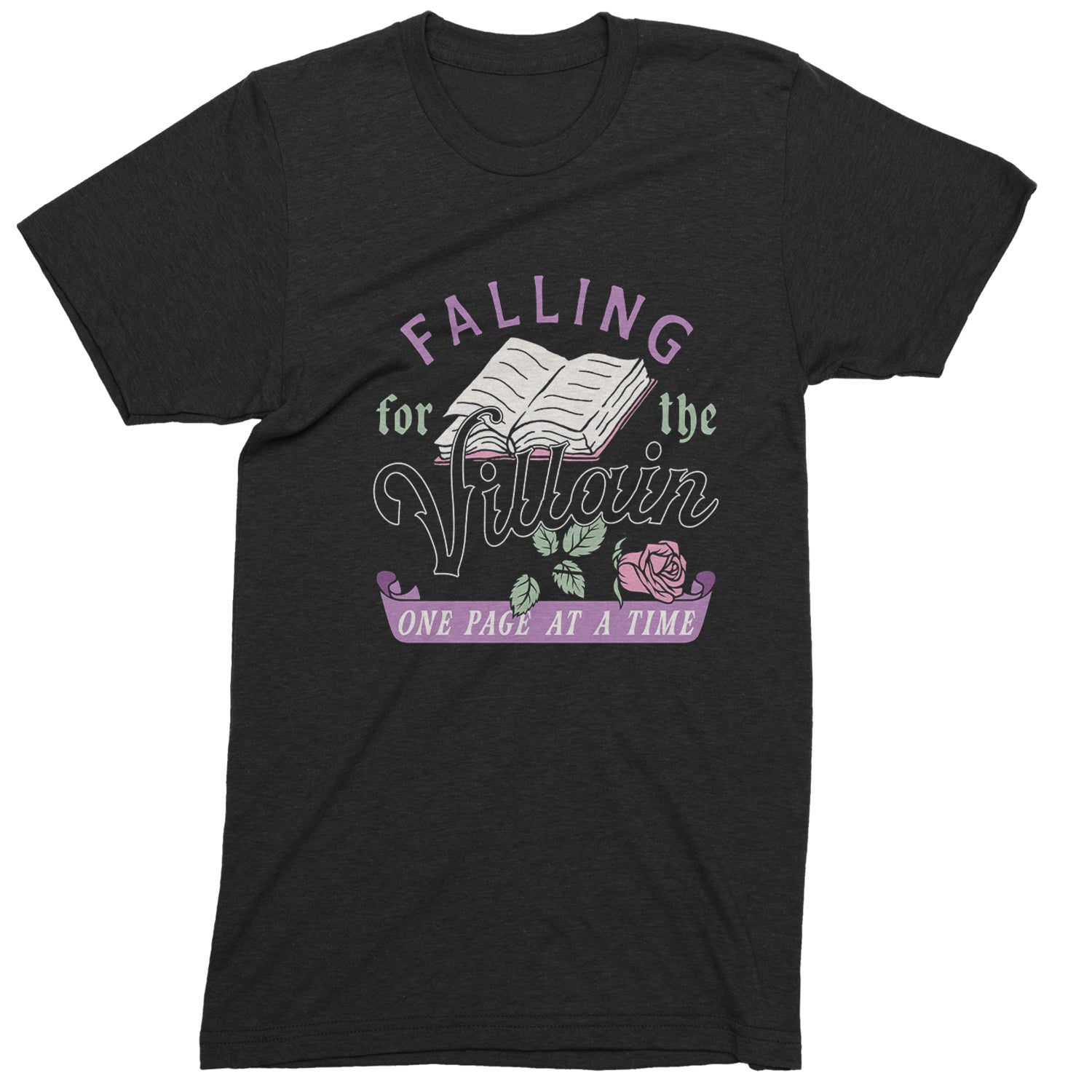 Falling For The Villain One Page At A Time  Mens T-shirt Black