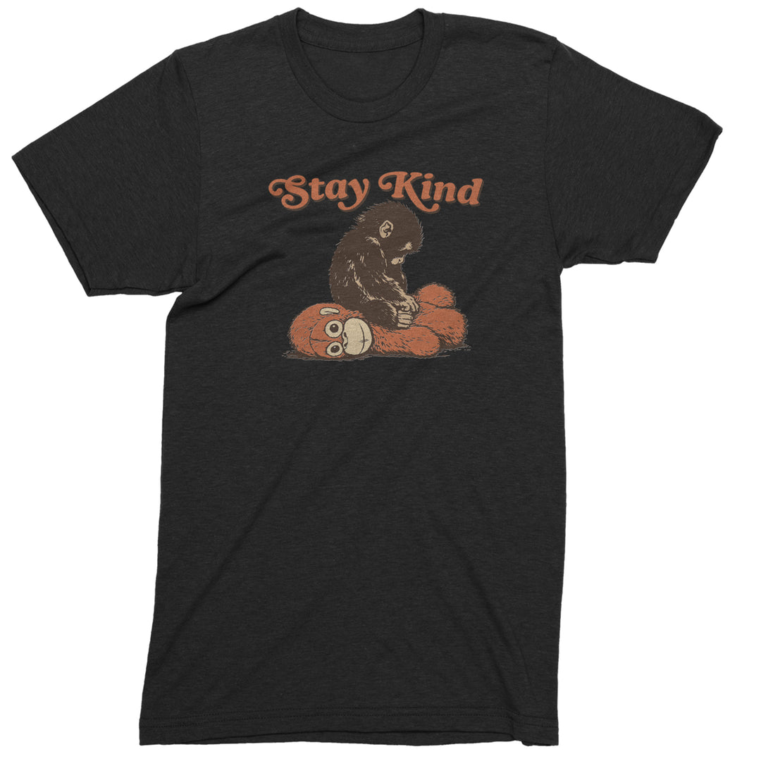 Punch Stay Kind Macaque Mens T-shirt Black