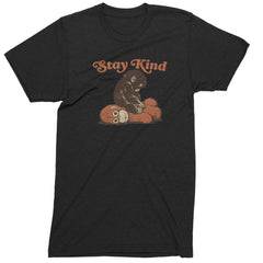 Punch Stay Kind Macaque Mens T-shirt Black