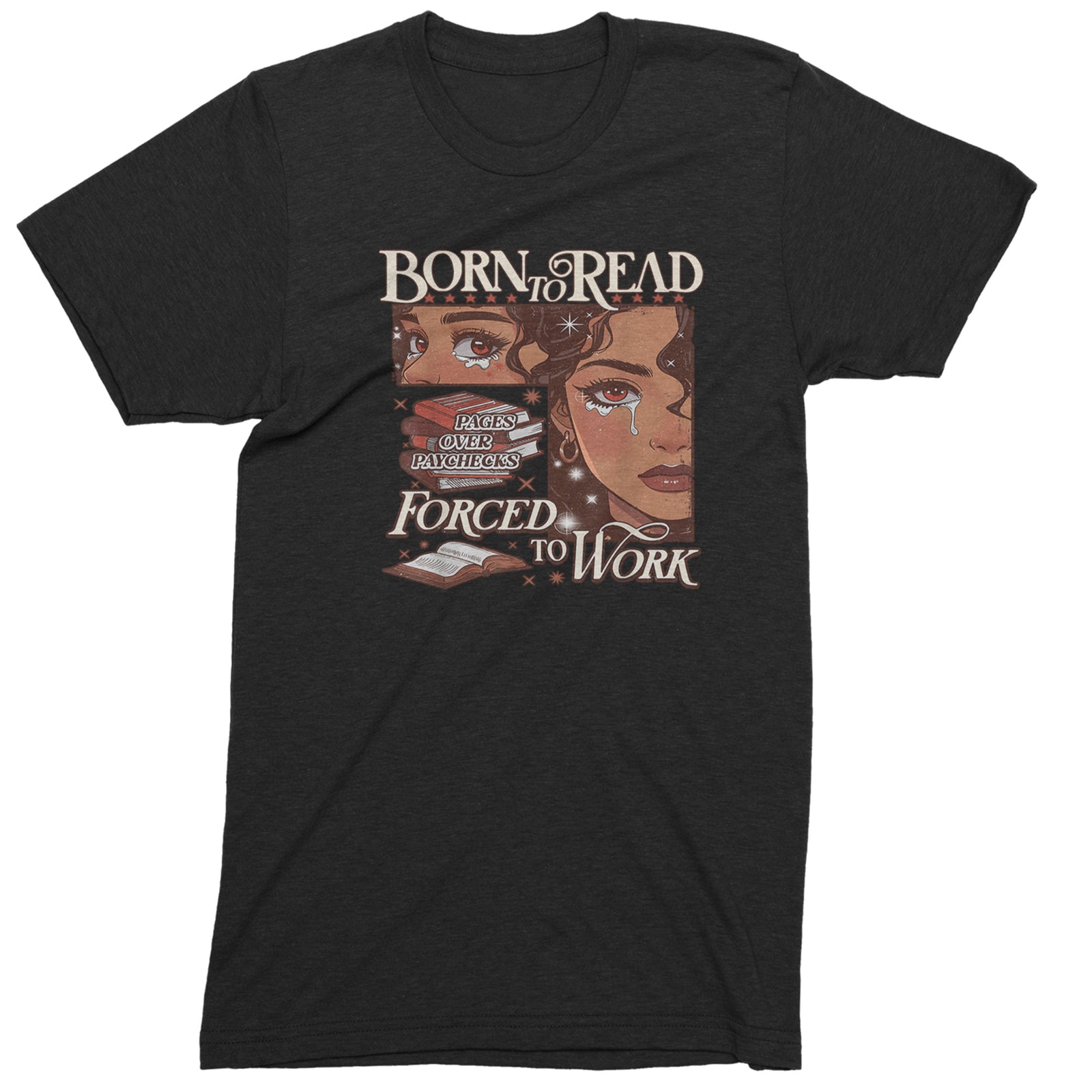 Born To Read Pages Over Paychecks Men's T-shirt Black