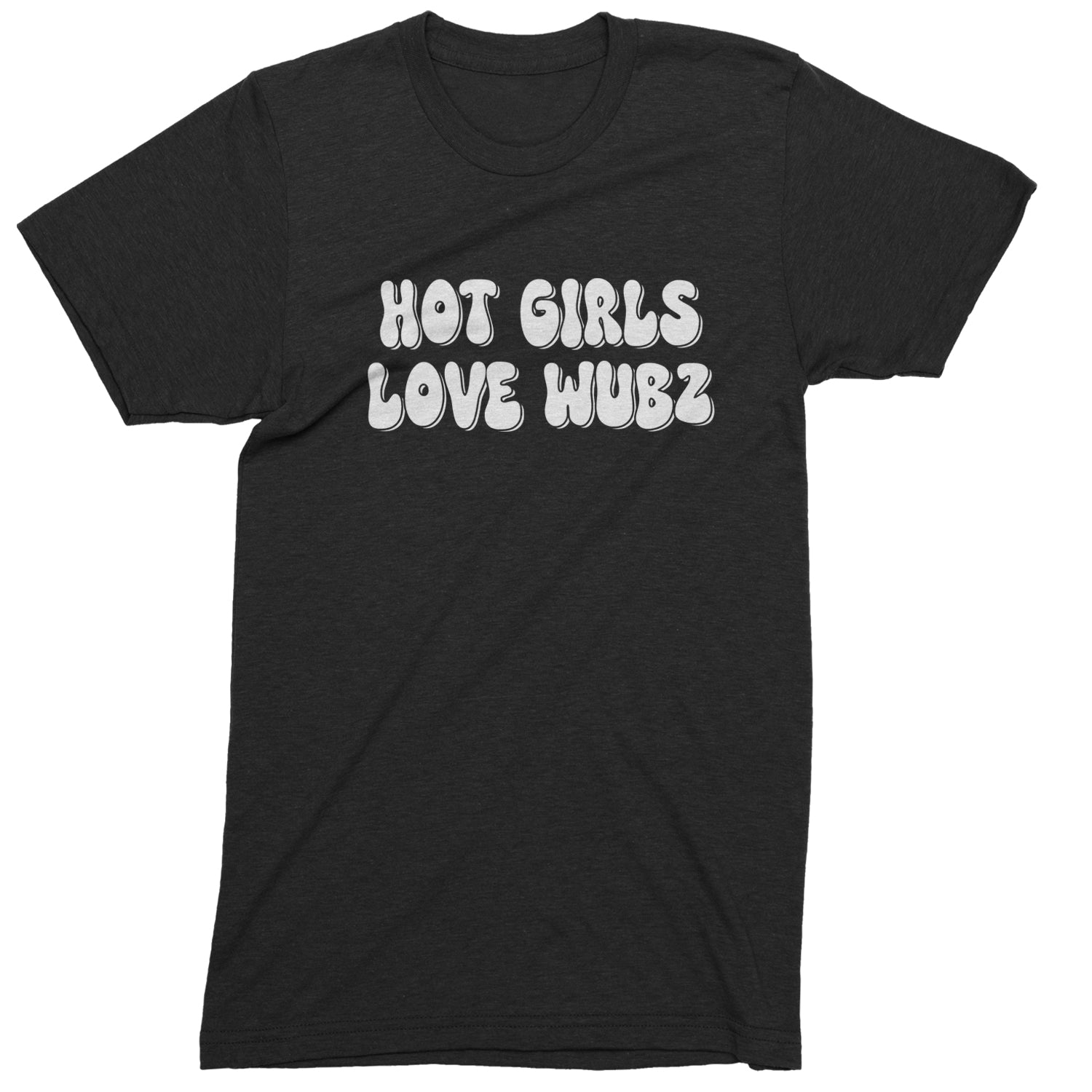 Hot Girls Love Wubz Rave Bass EDM Music Mens T-shirt Black