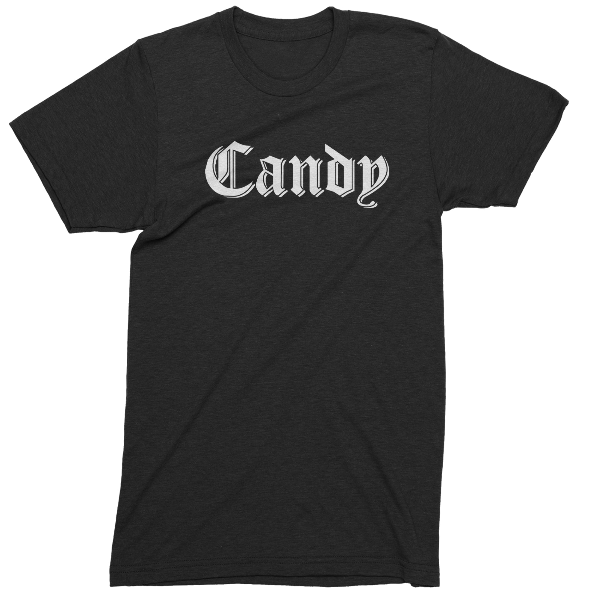 Candy Gothic Lettering Mens T-shirt Black