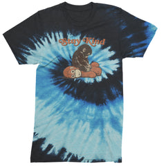 Punch Stay Kind Macaque Mens T-shirt Tie-Dye Blue Ocean