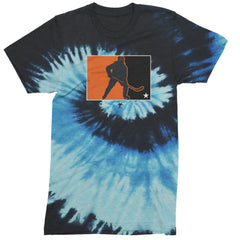 Hockey Enforcer Retro Vintage Mens T-shirt Tie-Dye Blue Ocean
