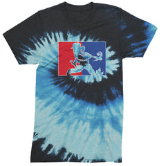 Batter Up Philly Baseball Phan Mens T-shirt Tie-Dye Blue Ocean