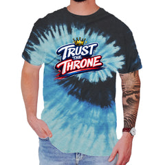 Trust The Throne Crown Philly Hoops Mens T-shirt Tie-Dye Blue Ocean