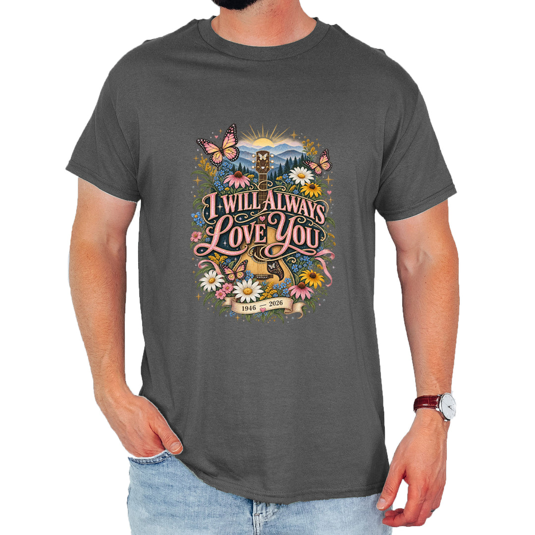 I Will Always Love You Dolly Mens T-shirt Charcoal Grey