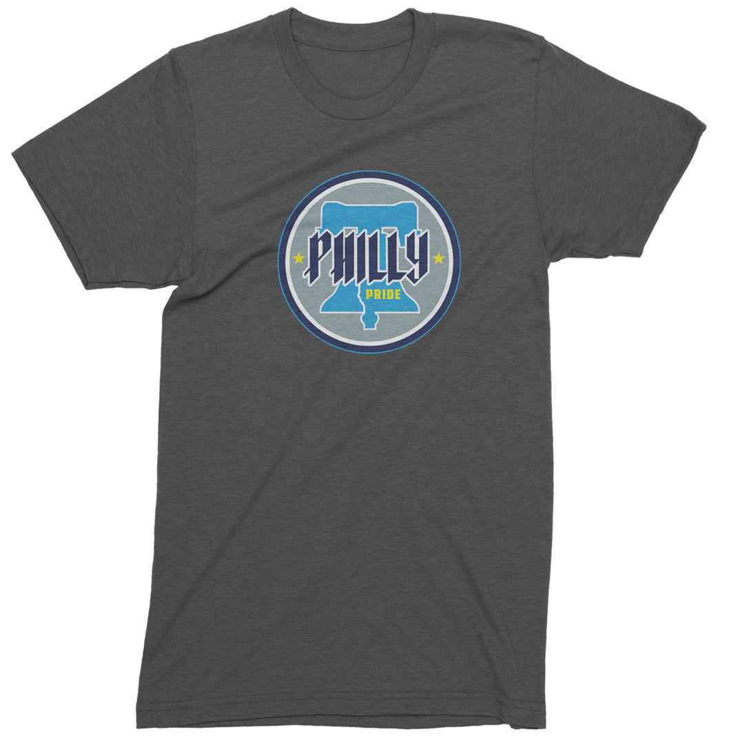 Philly Pride Liberty Bell Mens T-shirt Charcoal Grey