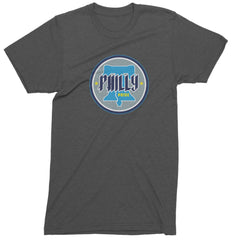 Philly Pride Liberty Bell Mens T-shirt Charcoal Grey