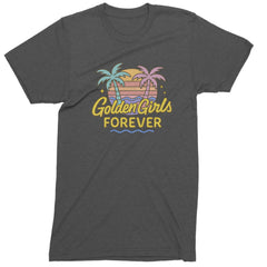 Golden Girls Forever Retro Sunset Mens T-shirt Charcoal Grey