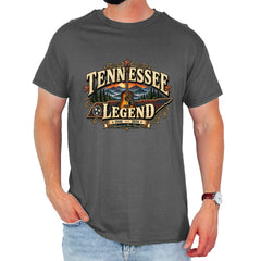 Tennessee Legend Country Music Dolly Mens T-shirt Charcoal Grey