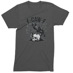 F-Caw-F Crow On Skull F-ck Off Gothic Men&