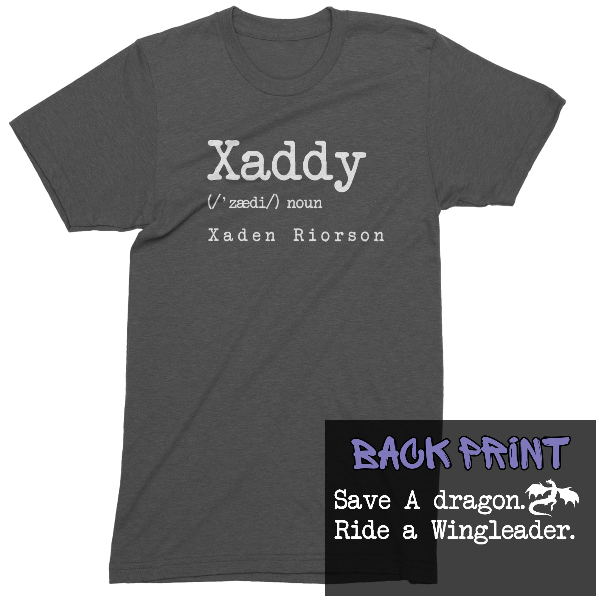 Xaddy Save A Dragon Ride A Wingleader Mens T-shirt Charcoal Grey