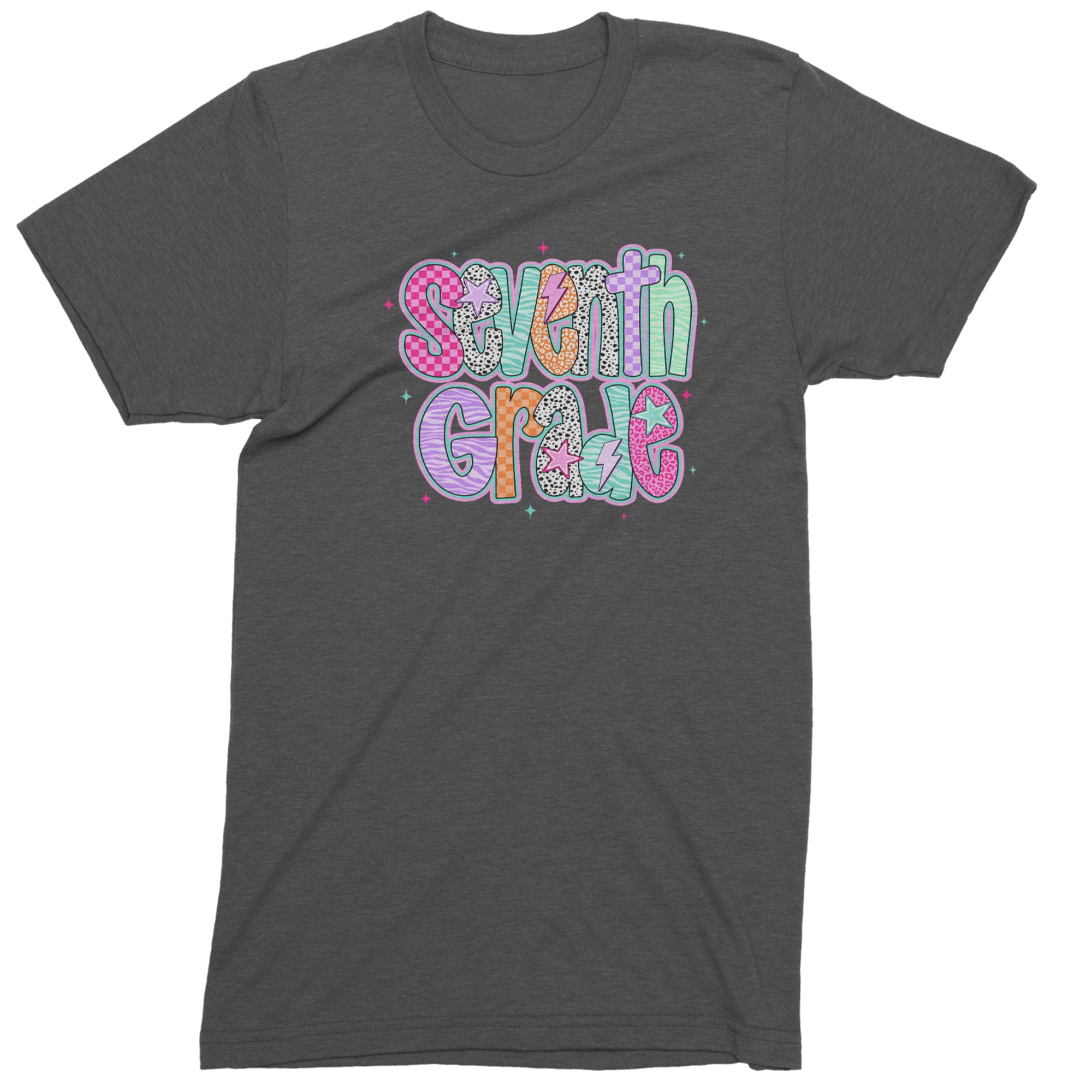 Seventh Grade Swagger Colorful Back to School Men's T-shirt Charcoal Grey