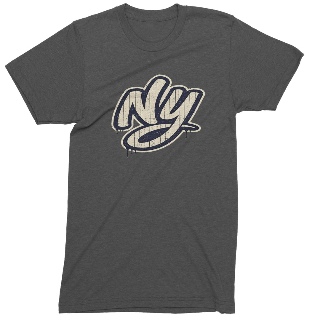 NYC New York City Grunge Street Mens T-shirt Charcoal Grey