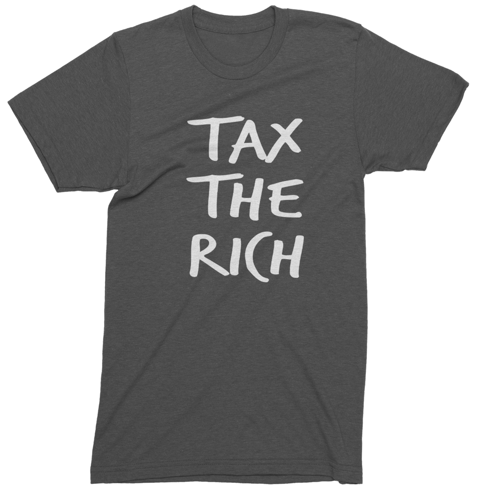 Tax the Rich Protest Wealth Inequality Mens T-shirt Charcoal Grey