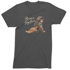 Punch Brave Together Stuffed Animal Mens T-shirt Charcoal Grey