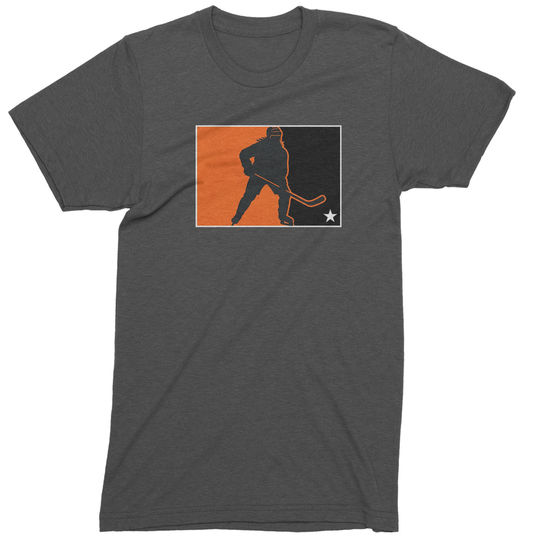 Hockey Enforcer Retro Vintage Mens T-shirt Charcoal Grey