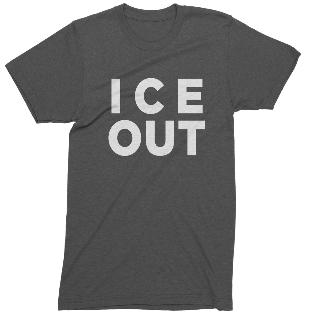Ice Out Protest Mens T-shirt Charcoal Grey