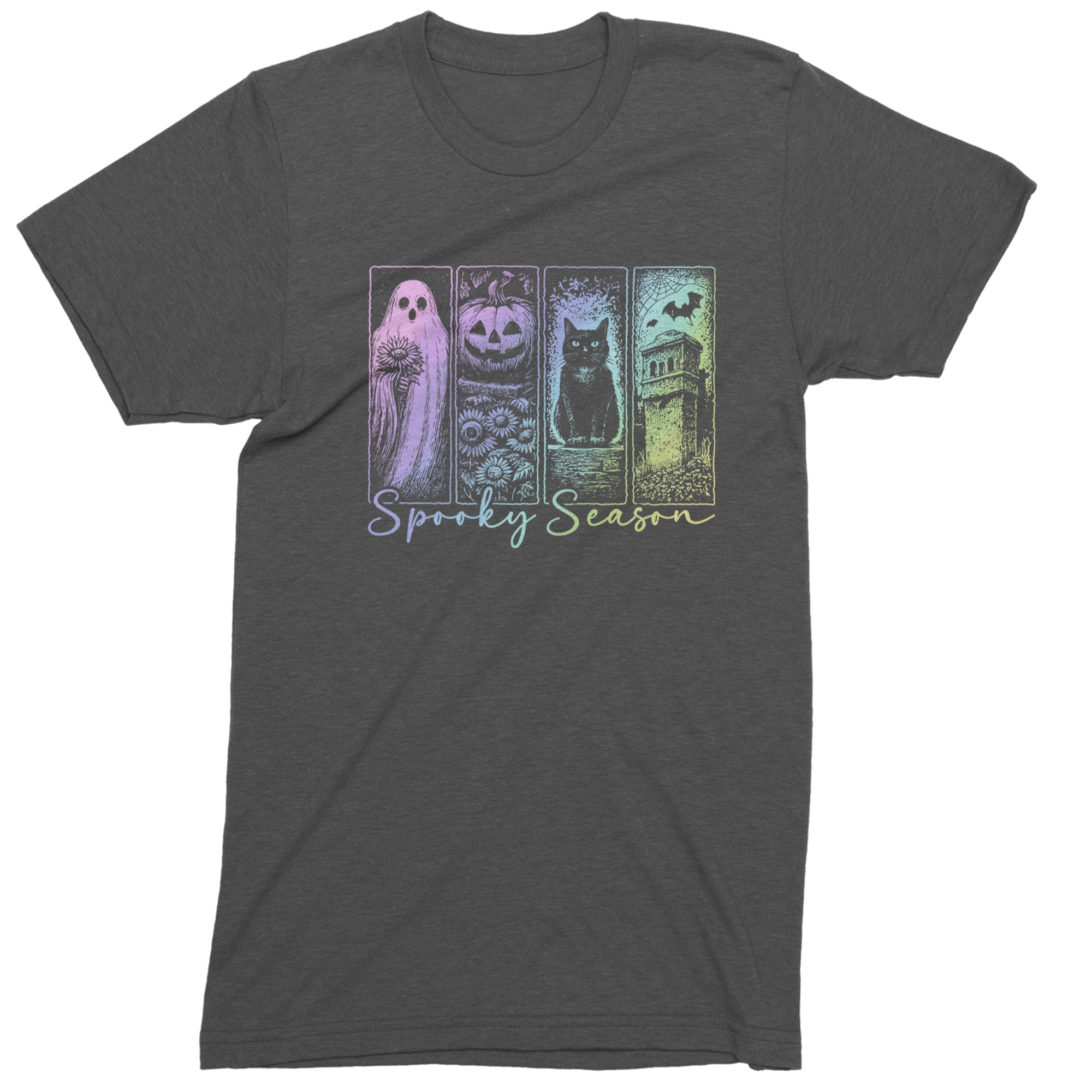 Spooky Season Cute Pastel Halloween Design Mens T-shirt Charcoal Grey