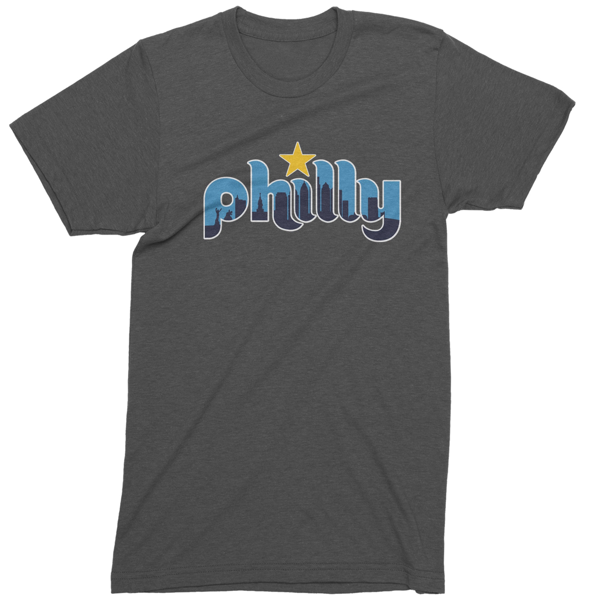 Skyline Philly Philadelphia Men's T-shirt Charcoal Grey