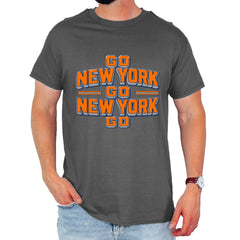 Go New York Go Basketball Mens T-shirt Charcoal Grey