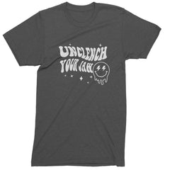 Unclench Your Jaw Festival Rave EDM Mens T-shirt Charcoal Grey