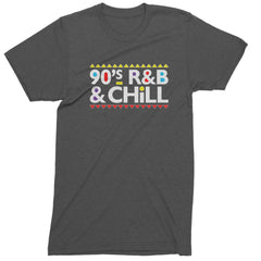 90s R&amp;B and Chill Retro Throwback Mens T-shirt Charcoal Grey