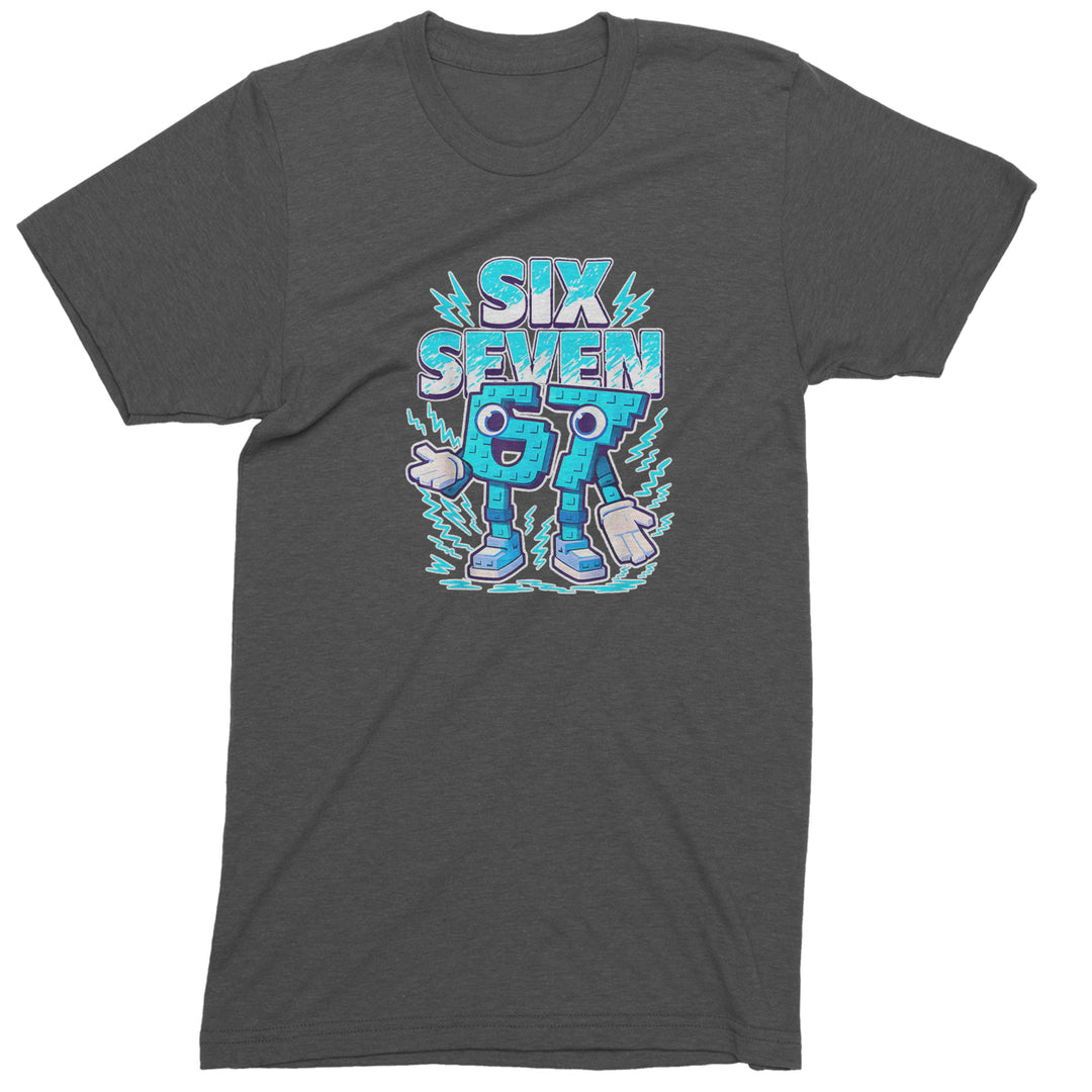 67 Brainrot Meme Slang Mens T-shirt Charcoal Grey
