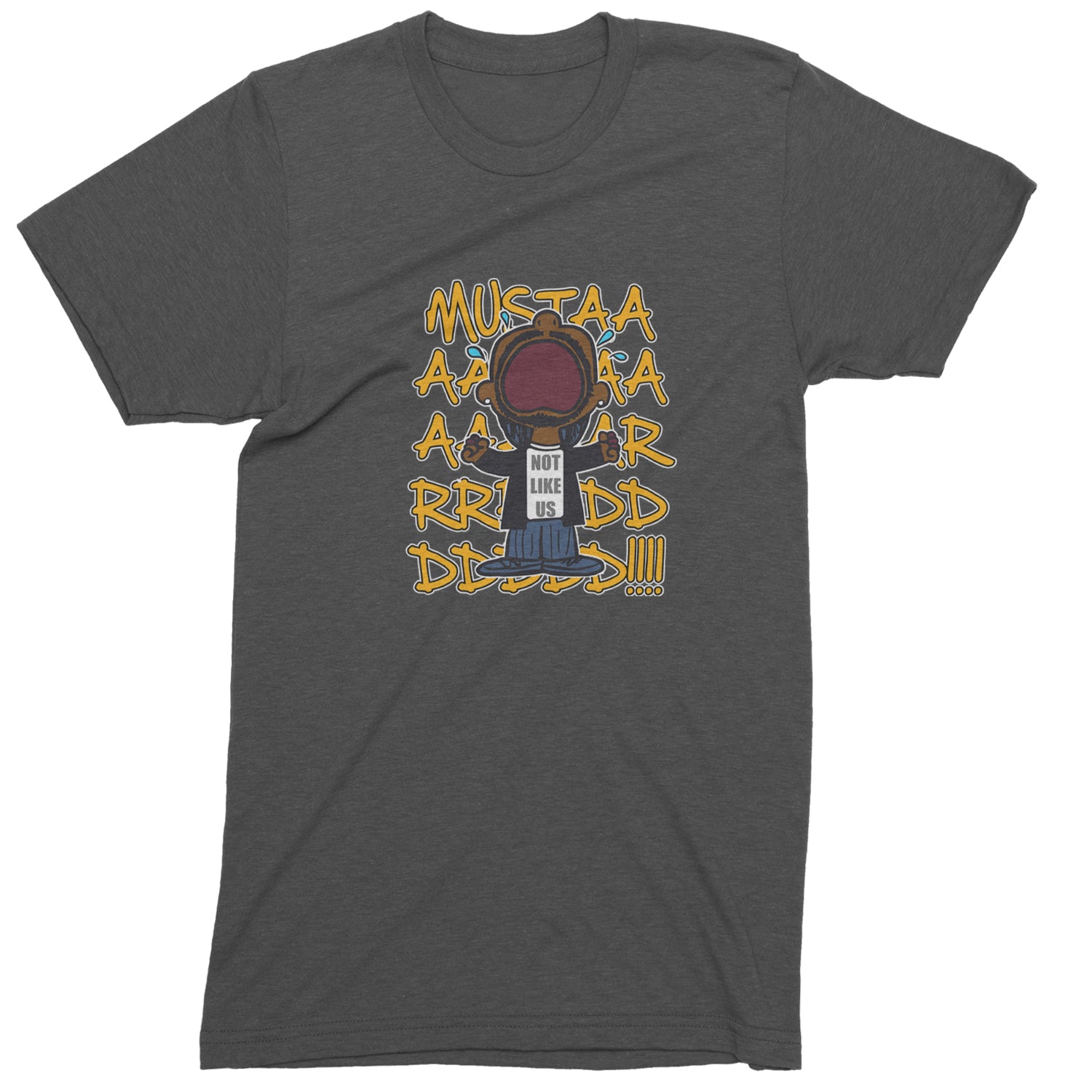 MUSTARD! Not Like Us Tv Off Men's T-shirt Charcoal Grey