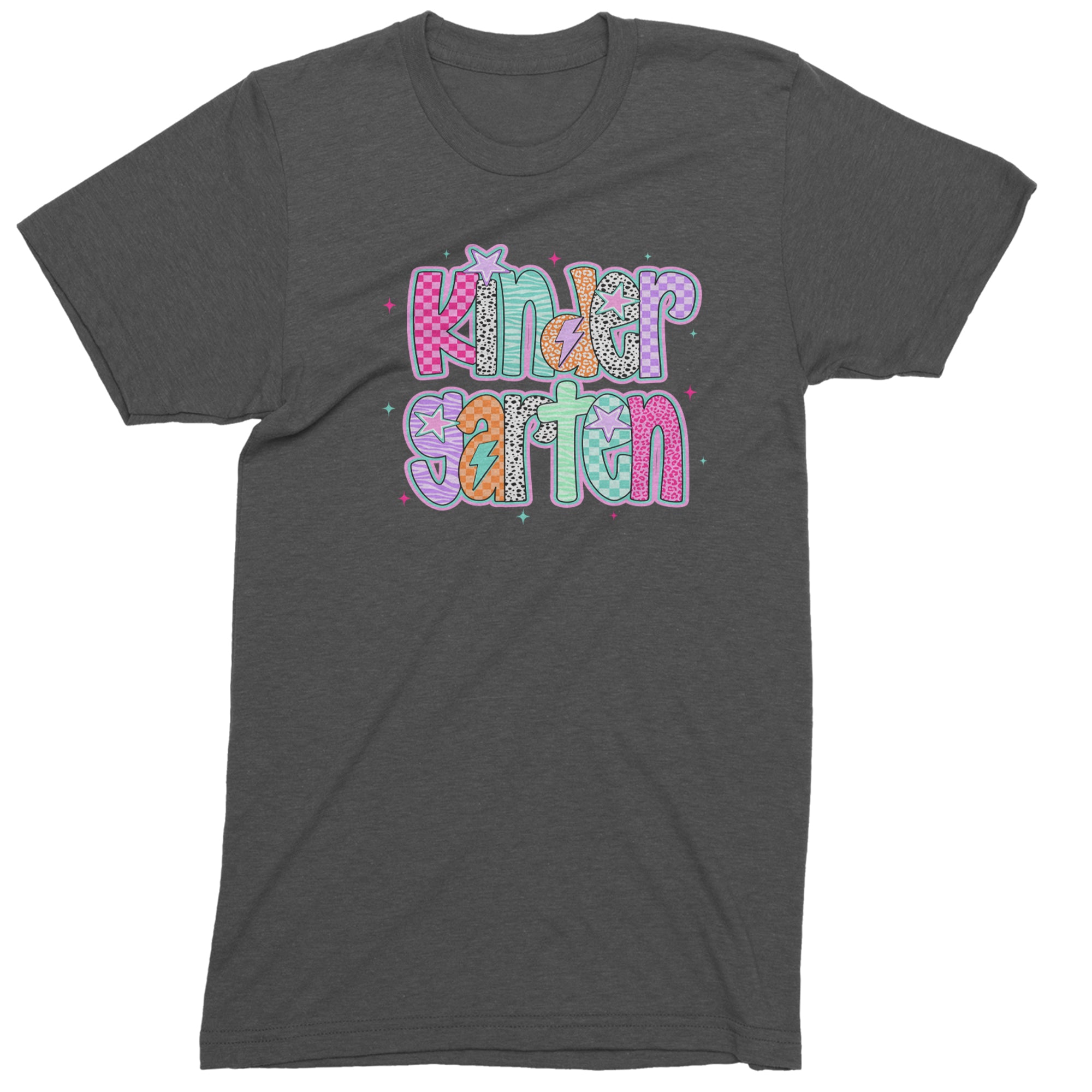 Kindergarten Cutie Colorful Back to School Men's T-shirt Charcoal Grey