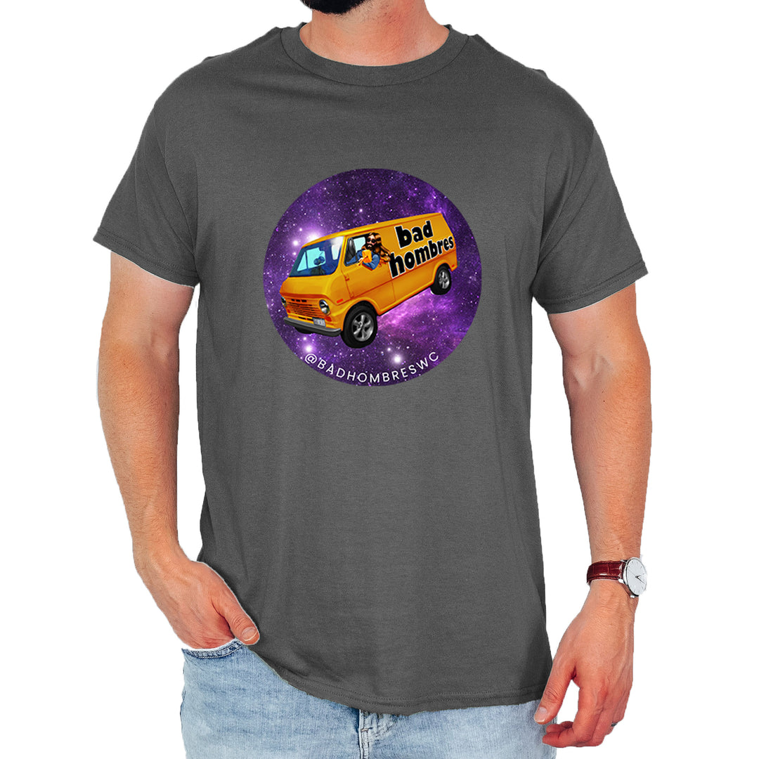 Bad Hombres Space West Chester Band Mens T-shirt Charcoal Grey