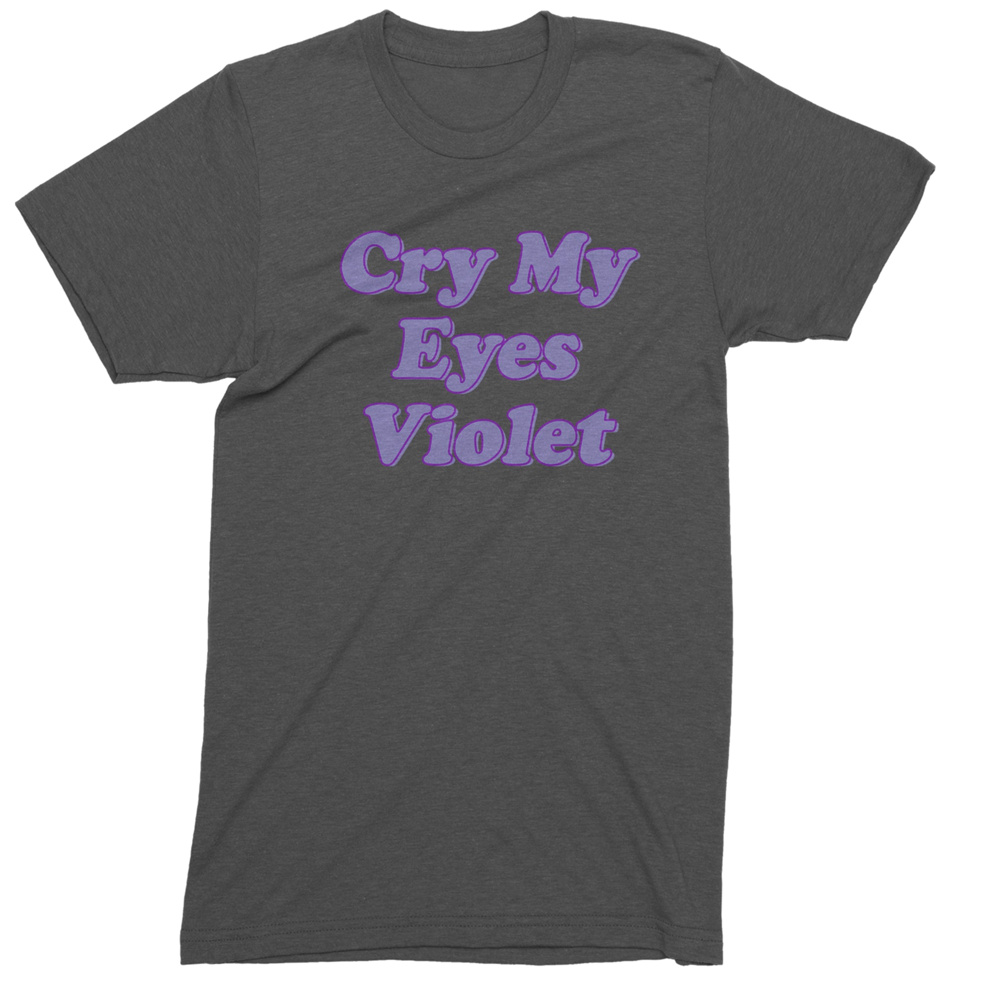 Cry My Eyes Violet Drama Queen Mens T-shirt Charcoal Grey