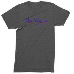 Los Doyers LA Baseball Men's T-shirt Charcoal Grey