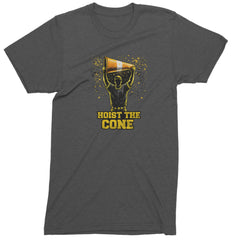 Hoist The Cone Pittsburgh Pride Mens T-shirt Charcoal Grey