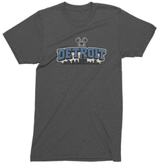 Detroit Motor City Retro Piston Mens T-shirt Charcoal Grey