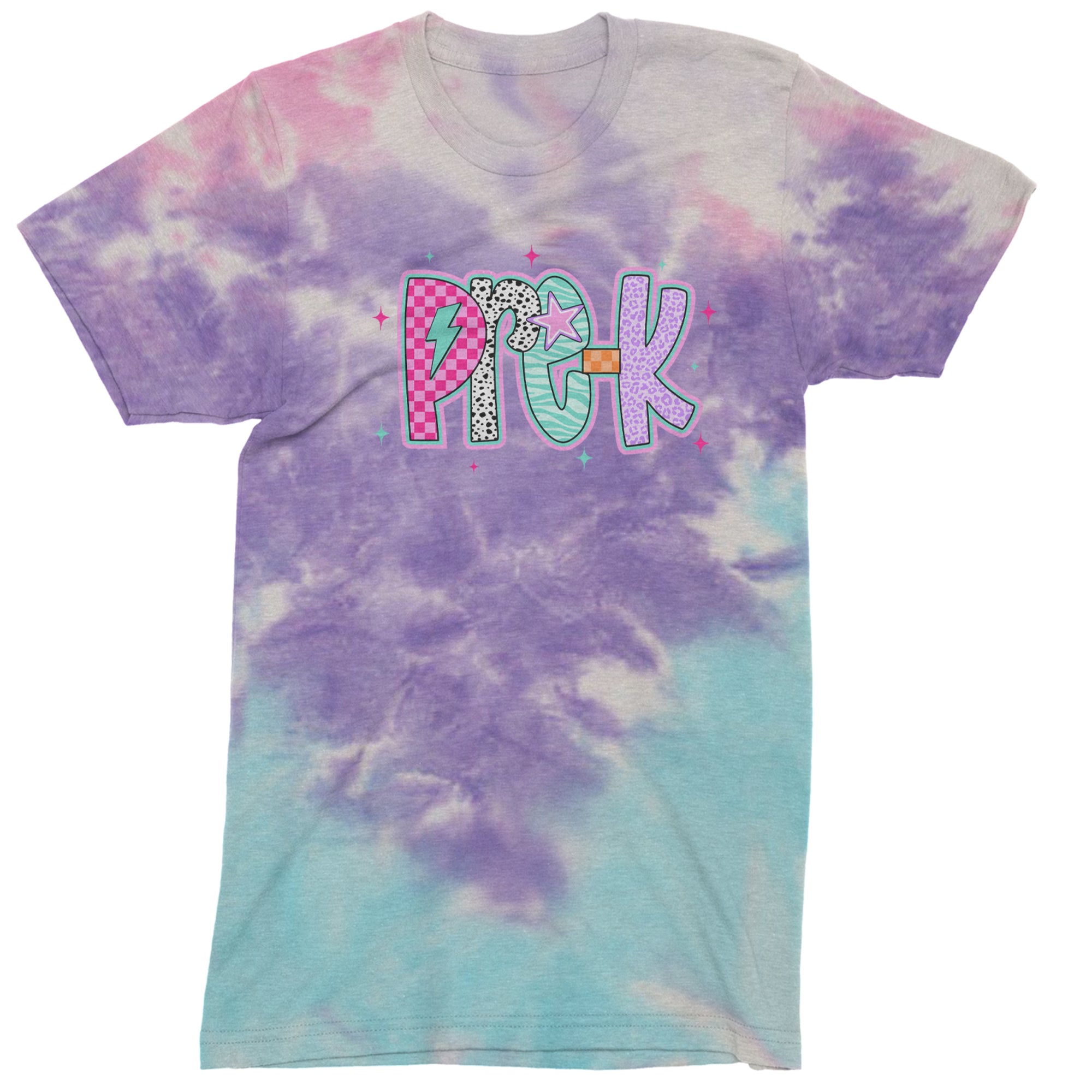 Pre-K Party Time Colorful Back to School Men's T-shirt Tie-Dye Cotton Candy