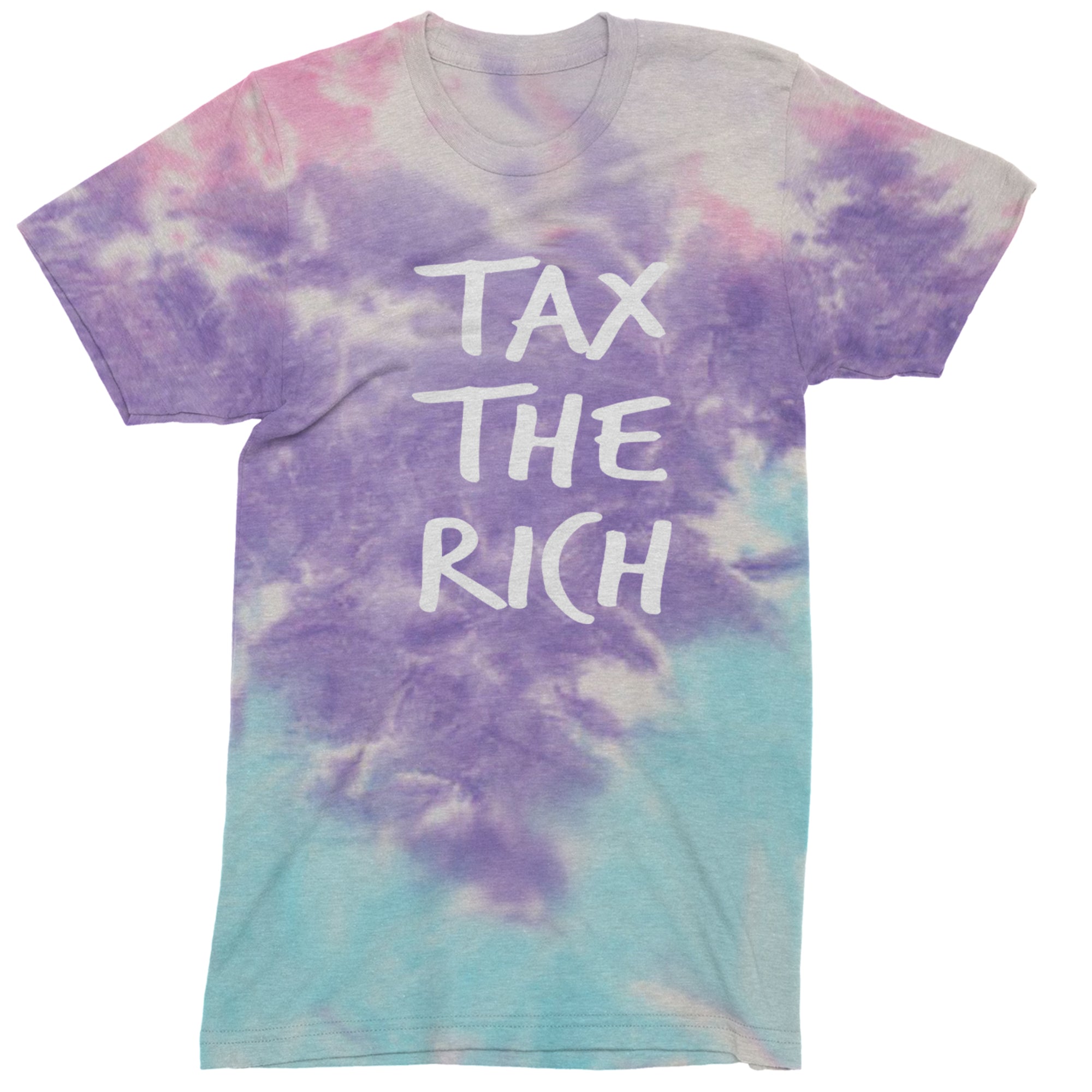 Tax the Rich Protest Wealth Inequality Mens T-shirt Tie-Dye Cotton Candy