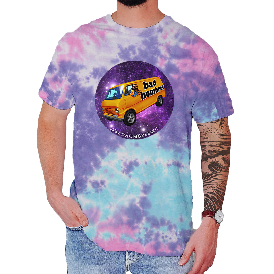 Bad Hombres Space West Chester Band Mens T-shirt Tie-Dye Cotton Candy
