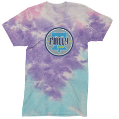 Philly Pride Liberty Bell Mens T-shirt Tie-Dye Cotton Candy