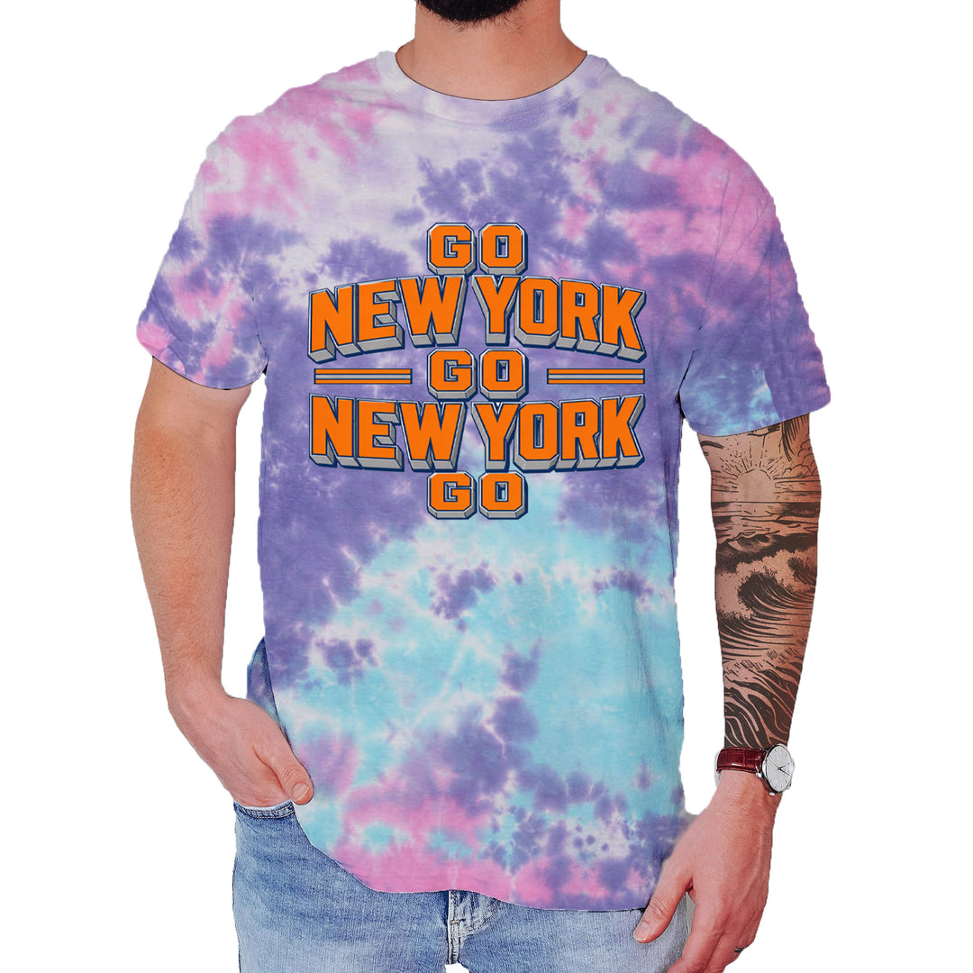 Go New York Go Basketball Mens T-shirt Tie-Dye Cotton Candy