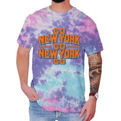 Go New York Go Basketball Mens T-shirt Tie-Dye Cotton Candy