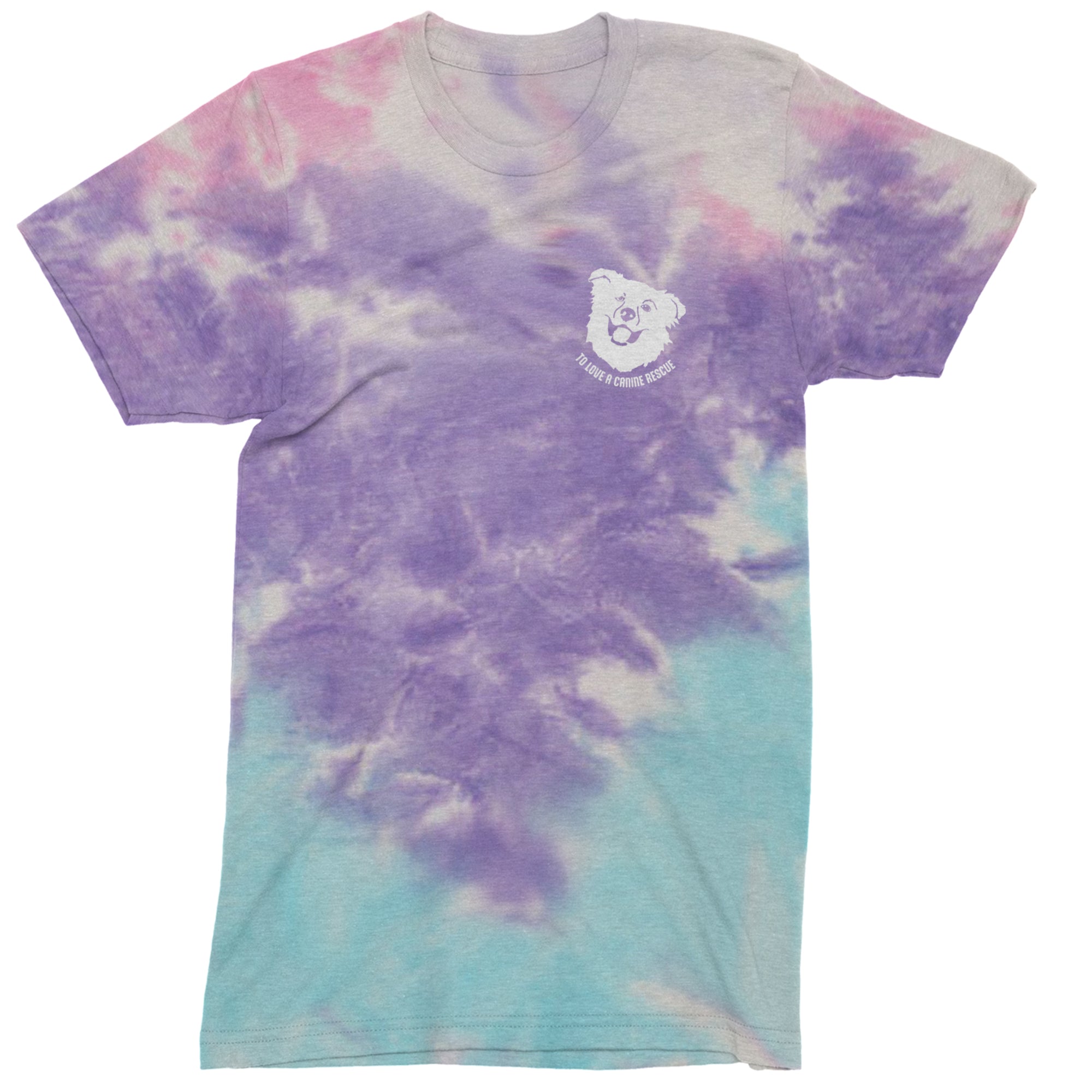 TLC Chelsea's Barking Back Mens T-shirt Tie-Dye Cotton Candy