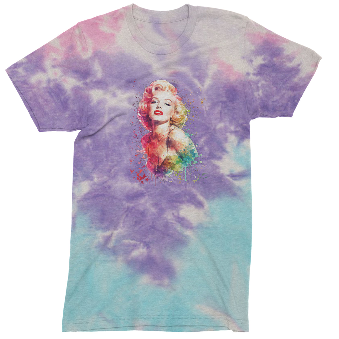 Mrs. Monroe Watercolors Bombshell Mens T-shirt Tie-Dye Cotton Candy
